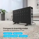Convectorkachel – 2000W – Zwart