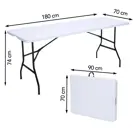 Inklapbare Tafel - Vouwtafel - 180 x 70 x 74 cm