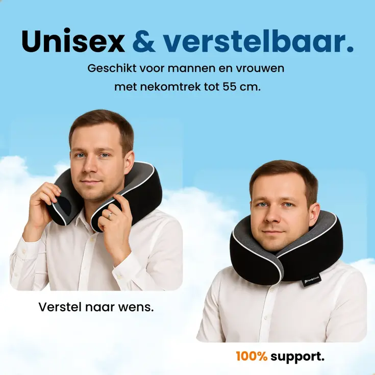 Nekkussen - Reiskussen Set - Zwart - PurelyGoods