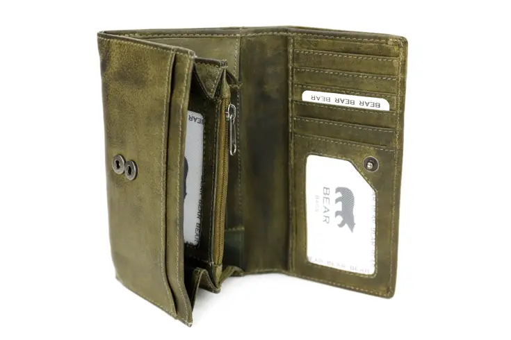 Sweety - XL portemonnee - Leer - Drukknoop