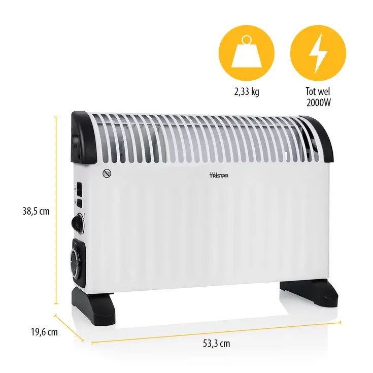 Convector Elektrische kachel - Turbo - 2000W
