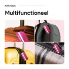Aluminium kofferlabels – 4 stuks – Roze