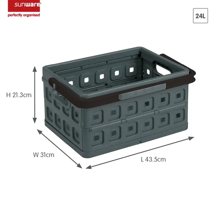Square - Vouwkrat met handgreep - 24L - 2-dlg