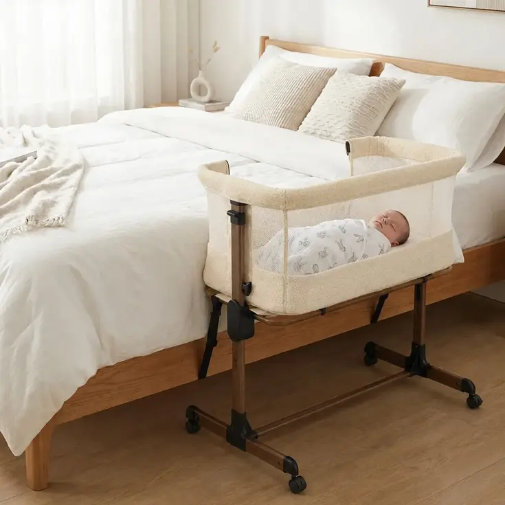 Snoozy Teddy Co Sleeper - Verstelbaar frame