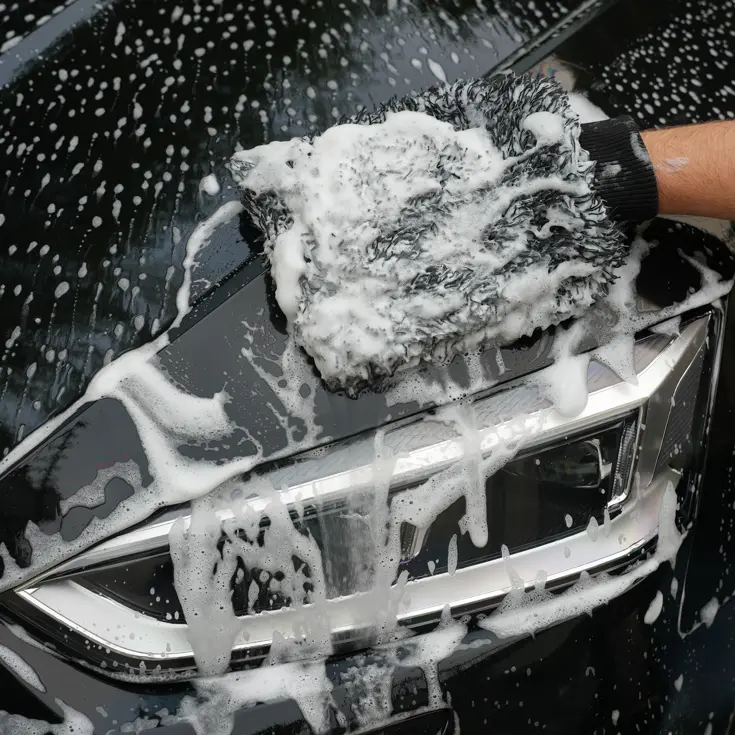 Microvezel Autowashandschoen Zwart