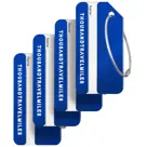 Aluminium kofferlabels – 4 stuks – Blauw