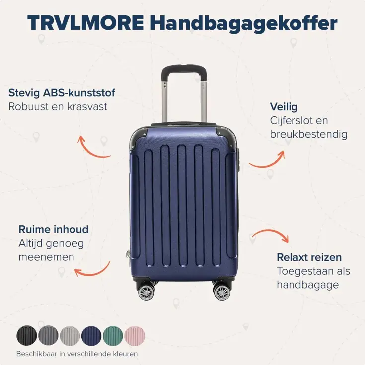 TRVLMORE Handbagage Koffer - 38L