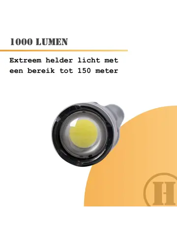 Homey's Ida zaklamp LED oplaadbaar 1000 lumen
