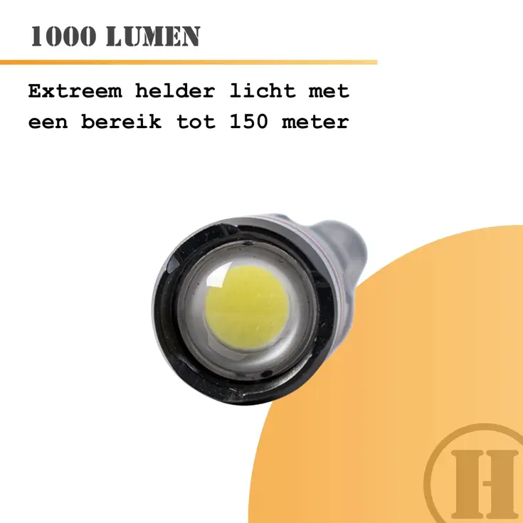 Homey's Ida zaklamp LED oplaadbaar 1000 lumen