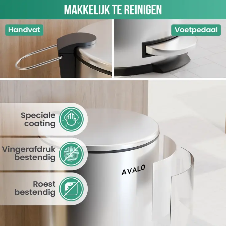 Avalo Pedaalemmer 30L - RVS