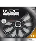 WRC Wieldoppen 13" - zwart/zilver 4 stuks