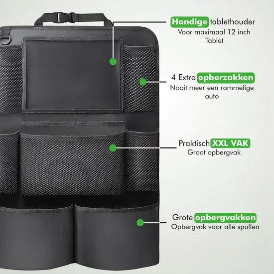 Auto Organizer Autostoel Zwart 2 stuks