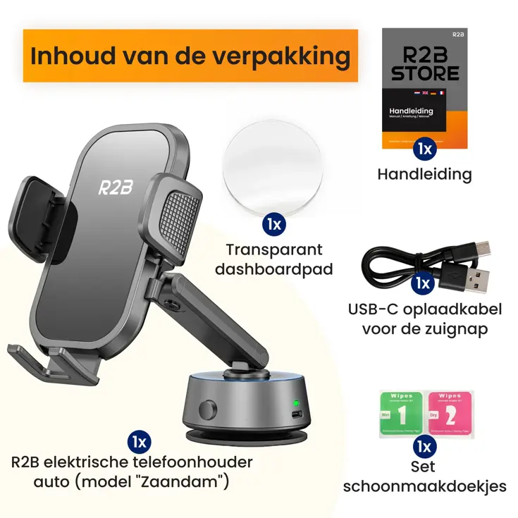 Telefoonhouder Auto - Elektrische Zuignap