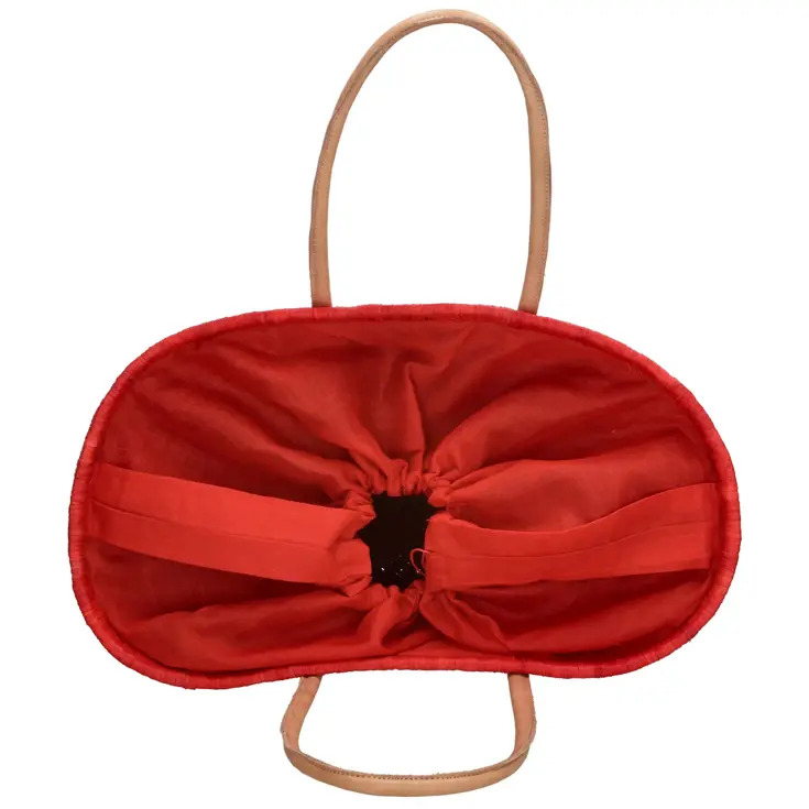 Bozaka- Rieten Mand - Strandtas - aansnoerkoord