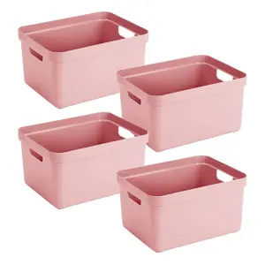 Sigma home - Opbergbox - 32L roze - 4-delig