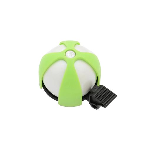 Sportieve fietsbel wit-lime met helder geluid