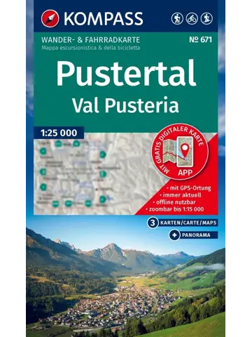 Wandelkaart WK671 Pustertal Val Pusteria
