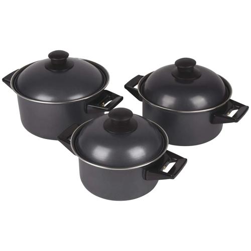 Pannenset Rondo 3-Delig Carbonstaal