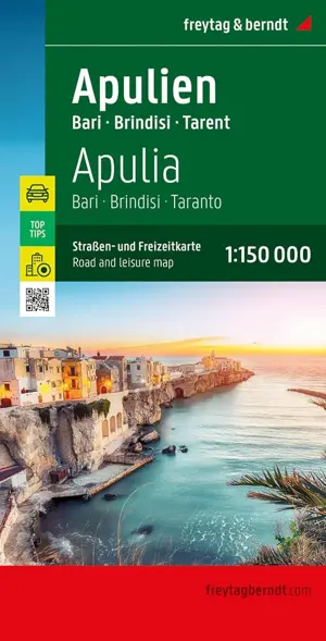 Wegenkaart Apulië - Bari - Brindisi