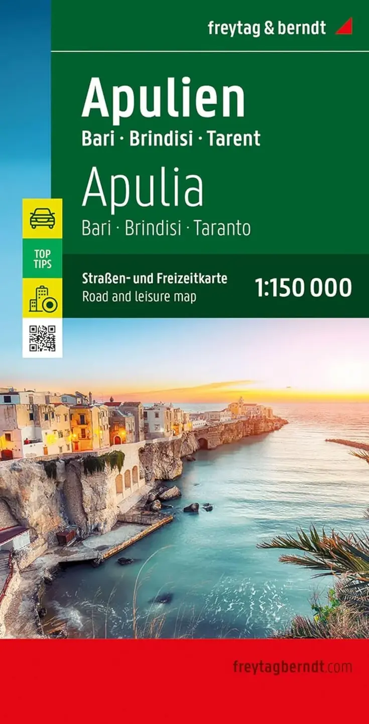 Wegenkaart Apulië - Bari - Brindisi