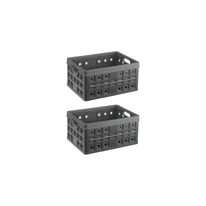 Square - Vouwkrat - 32L - 2-delig - antraciet