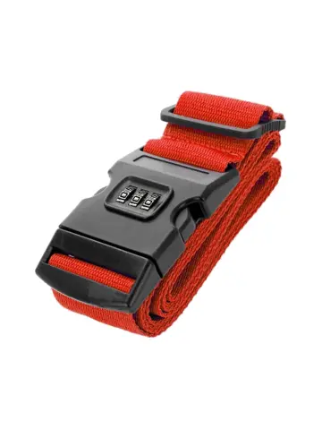 Kofferriem met cijferslot 180 cm – Rood