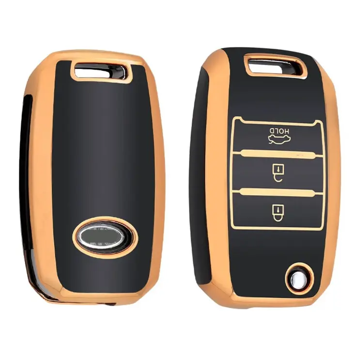TPU Sleutelhoesje voor Kia goud B3