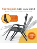Opvouwbare Ligstoel - 3 Standen - Zwart