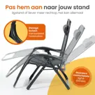 Opvouwbare Ligstoel - 3 Standen - Zwart 2x