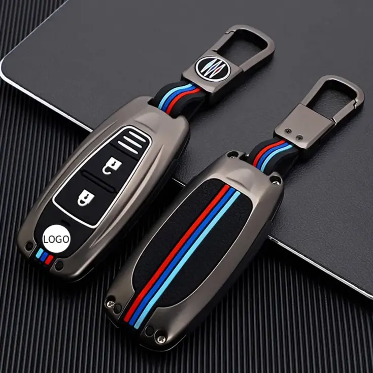 Metalen Sleutelhoesje voor Suzuki grijs A3A