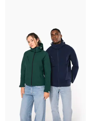 dames softshell jas - Afneembare capuchon