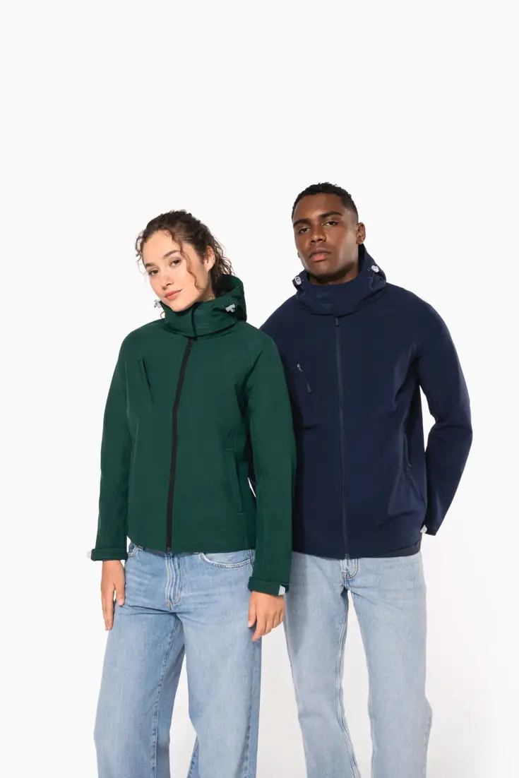dames softshell jas - Afneembare capuchon