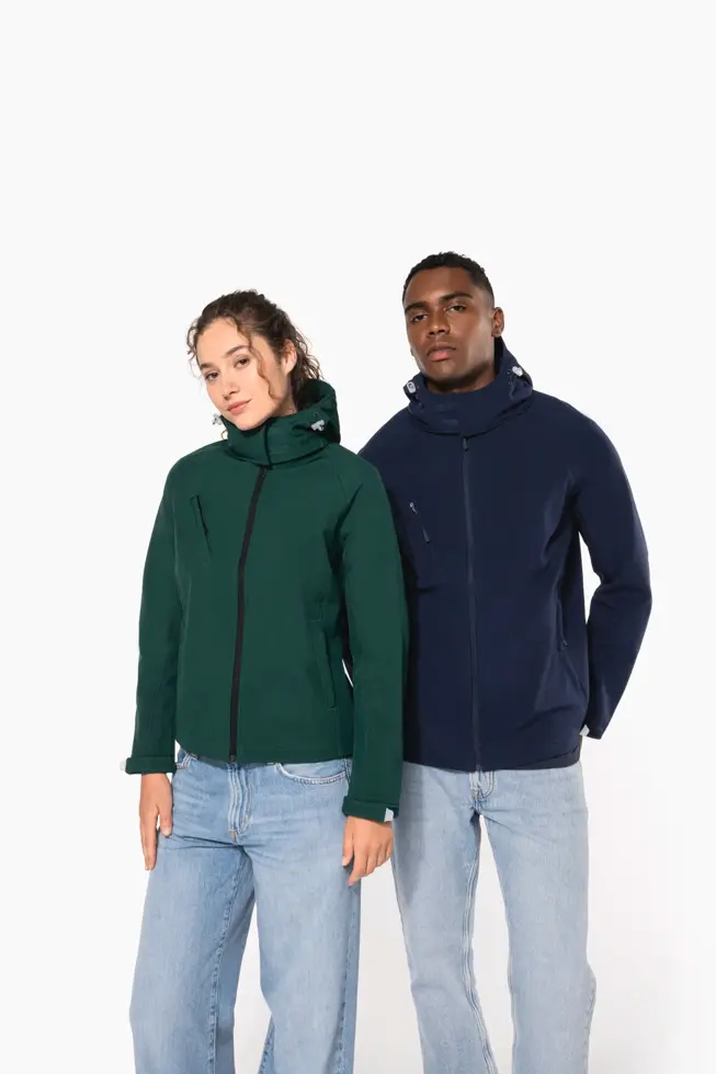 dames softshell jas - Afneembare capuchon