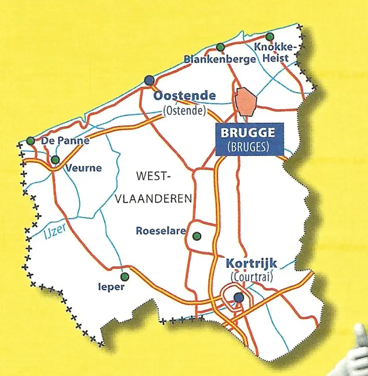 Wegenkaart Local 371 West-Vlaanderen