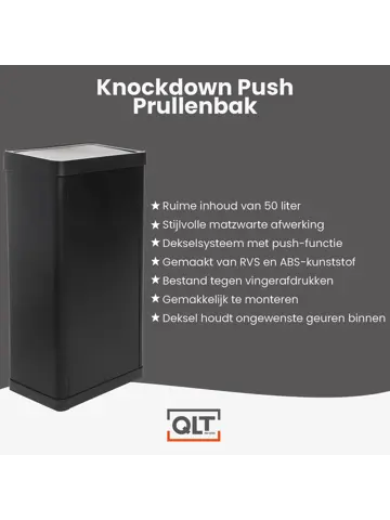 Prullenbak met Drukdeksel - 50 Liter