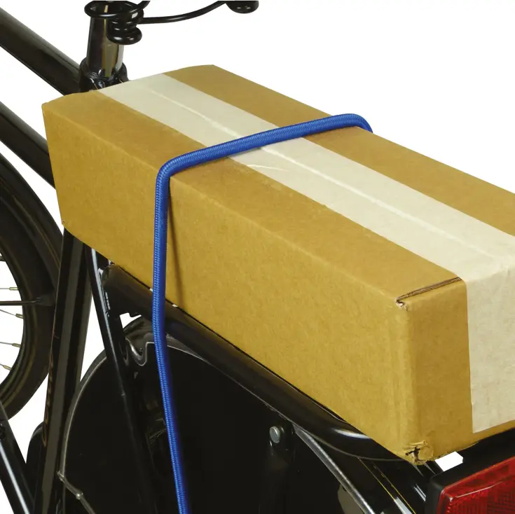 Enkele blauwe bagagebinder 100cm met haken