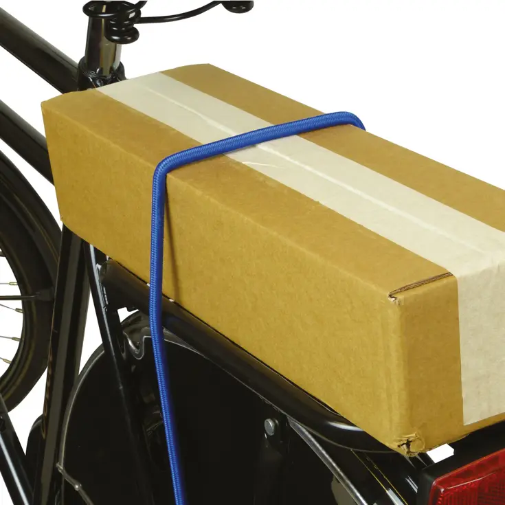 Enkele blauwe bagagebinder 100cm met haken