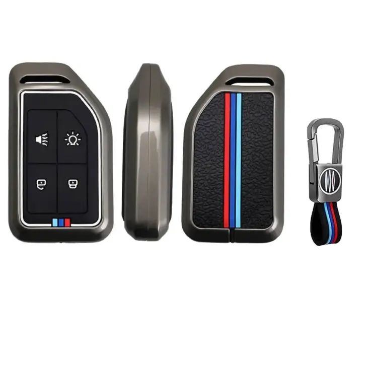 Metalen Sleutelhoesje voor Volvo grijs VOLVO-TRUCK