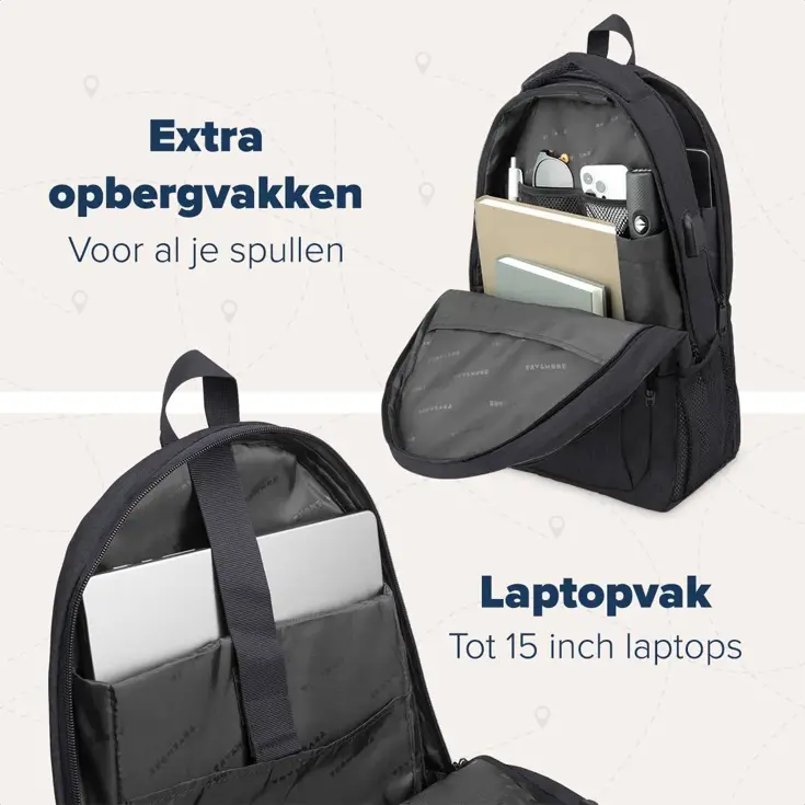 TRVLMORE Rugtas - 28L - 15,6 Inch
