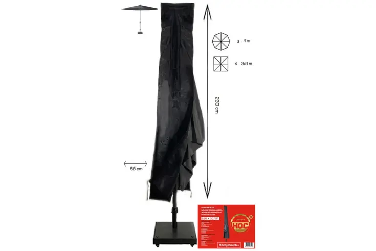 Zweefparasol hoes 230x30x57 cm - Goldenlabel