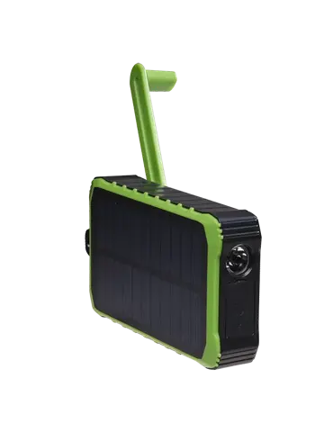 PSO10012 Zwart Powerbank Solar en Crank