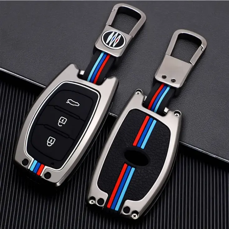 Metalen Sleutelhoesje voor Hyundai grijs A3B