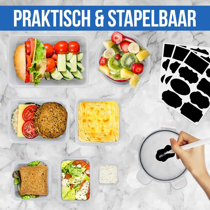 Vershoudbakjes Plastic - 18 Delig