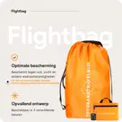 Flightbag vliegtuighoes TSA slot 60–90L – Oranje