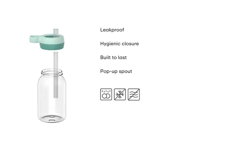 Mepal Campus Drinkfles met rietje 450 ml