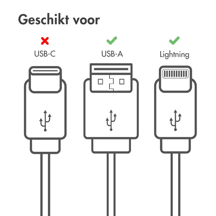 Lightning naar USB kabel 1 meter