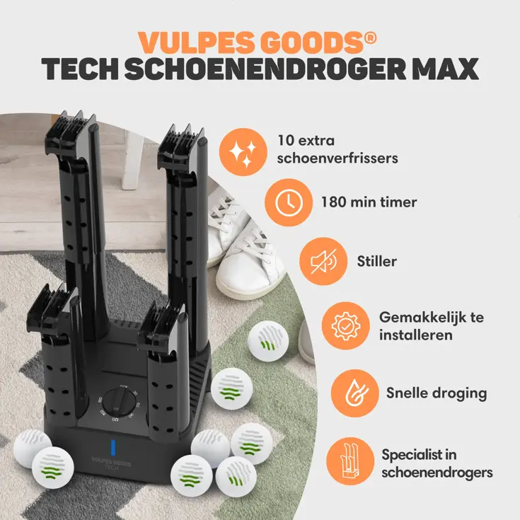 Schoenendroger met timer - MAX - 4 in 1
