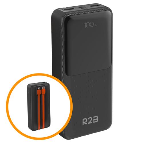 Powerbank 20000 mAh met Ingebouwde Kabels