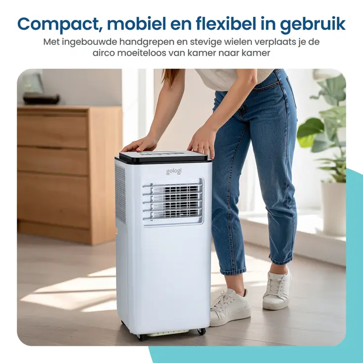 3-in-1 Mobiele Airco met Wifi en App - 9.000 BTU/h