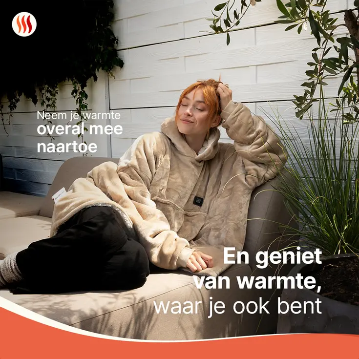 Elektrische Snuggle Hoodie Deken